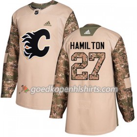 Calgary Flames Dougie Hamilton 27 Adidas 2017-2018 Camo Veterans Day Practice Authentic Shirt - Mannen